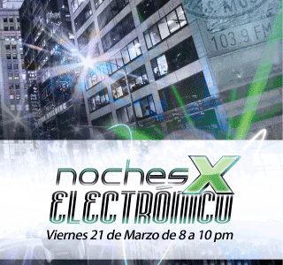 Letra X color verde brillando y fondo de ciudad nocturna