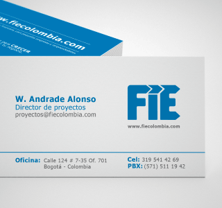 Muestra de tarjeta comercial 