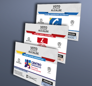 Diagramación de tarjetones electorales para elecciones en Colombia