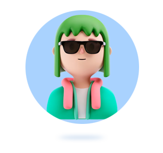 Interfaz de buscador en 3d con colores pasteles