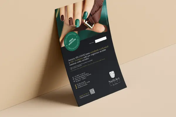 Diseño de Logo y volante para salón de uñas en Zaragoza España por dRaGoNian