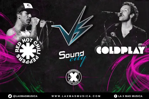 Diseño para especial de radio entre Red Hot Chili Peppers y Coldplay para La X 103.9 fm Bogotá por dRaGoNian