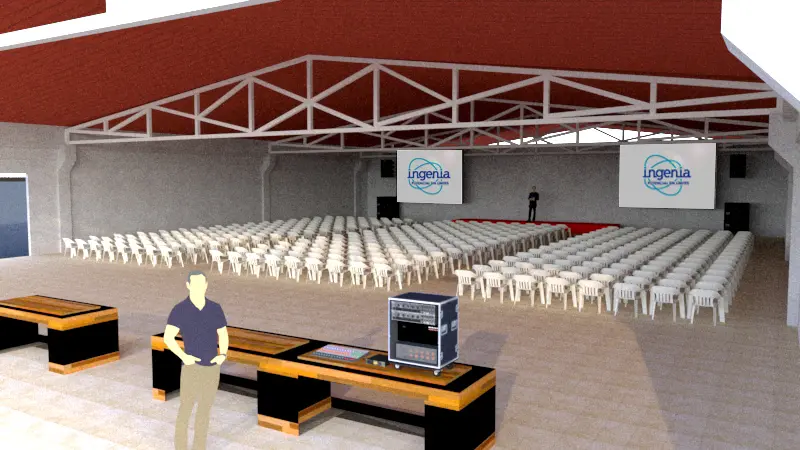 Alquiler y venta de pantallas y sistemas de audio. Render para proyecto de Audio Arte por dRaGoNian